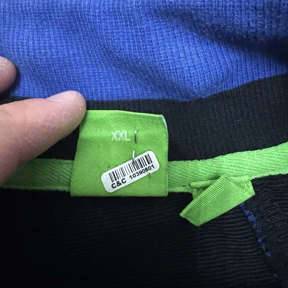 Hugo Boss Jacet Mens 2XL Black Blue Track Full Zip Cotton‎ Athleisure Pockets